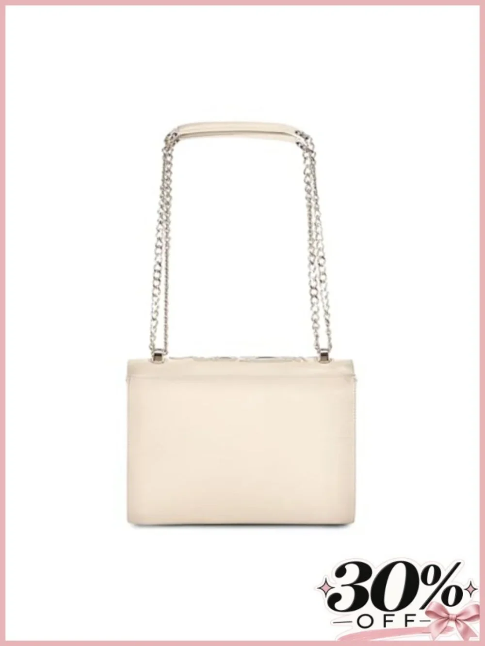 Genuine Bovine Leather Shoulder Bag Chain Strap Crossbody